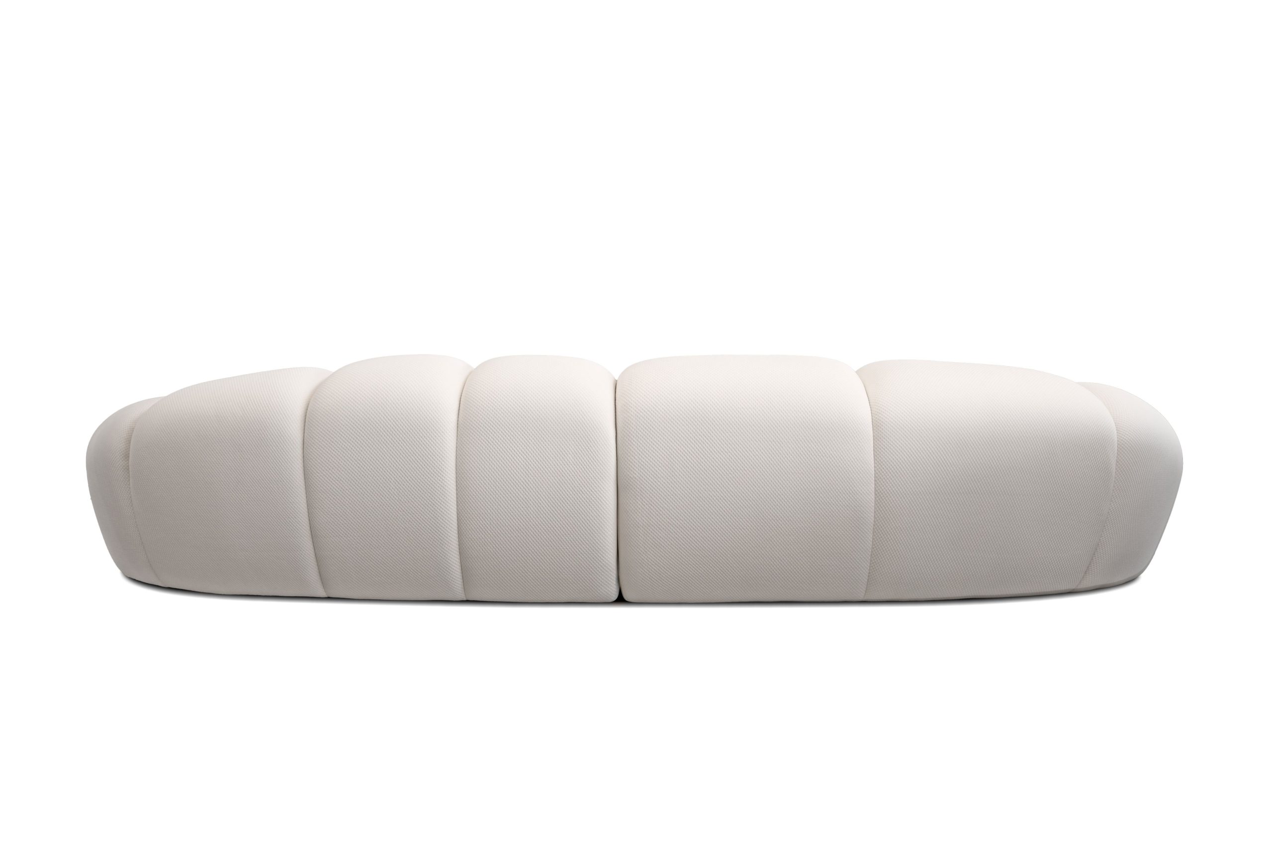 cirro buttermilk popcorn fabric 4-seater sofa