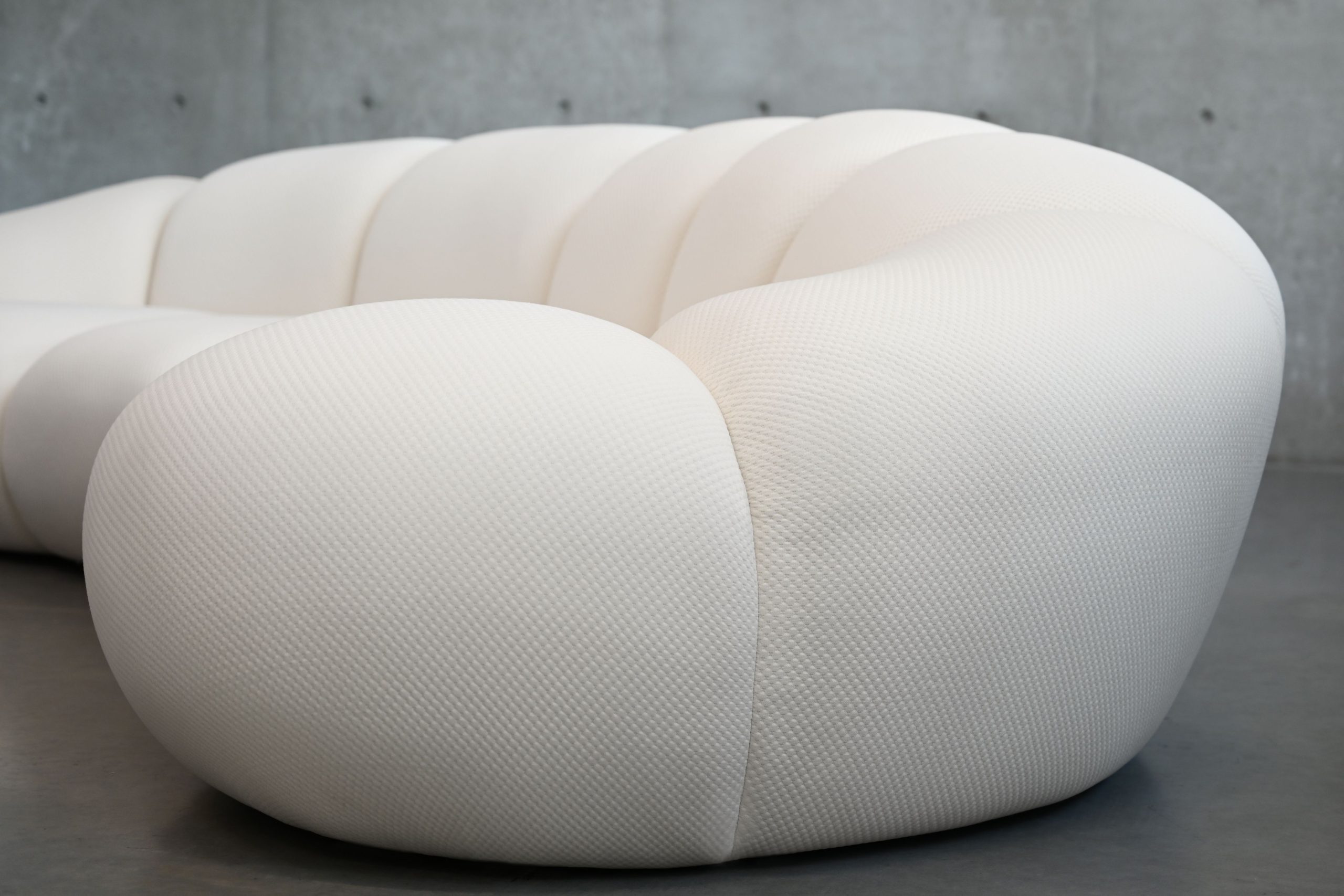 cirro buttermilk popcorn fabric 4-seater sofa