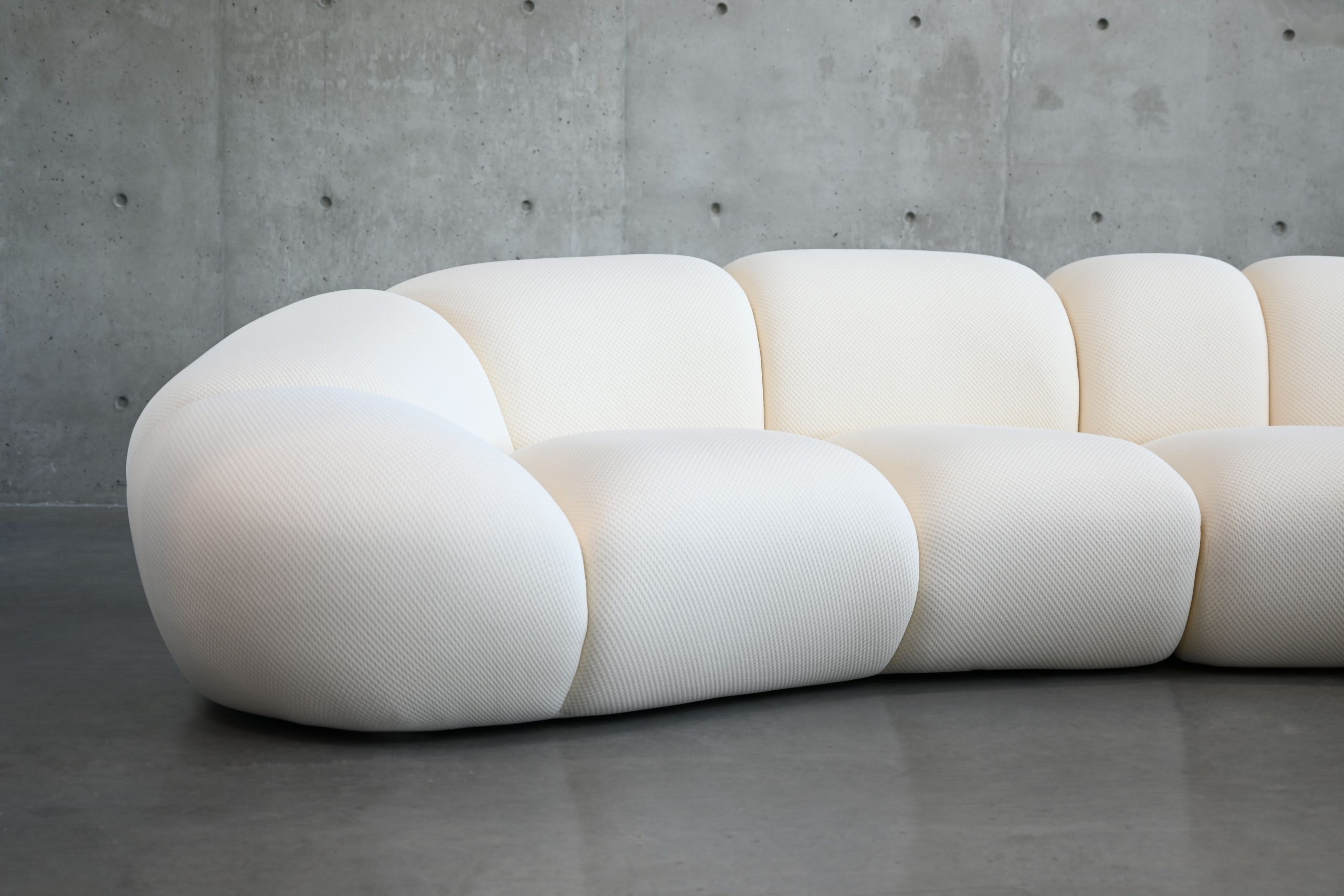 cirro buttermilk popcorn fabric 4-seater sofa