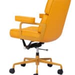Mid-Century Modern Yellow Office Chair with Adjustable Tilt and Swivel