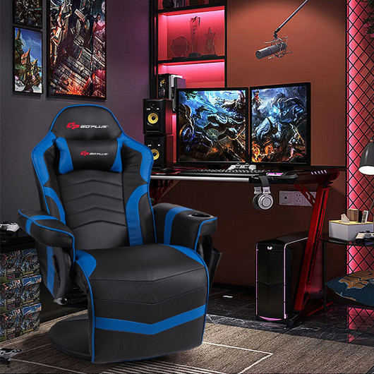 Ergonomic Massage Gaming Chair with Adjustable Backrest and Footrest 2 Ergonomic Massage Gaming Chair with Adjustable Backrest and Footrest - Image 2