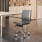 Gray Armless Office Chair with Ergonomic Design and Adjustable Height 4 Gray Armless Office Chair with Ergonomic Design and Adjustable Height