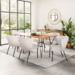 Cream Shearling Style Mid-Century Modern Stackable Dining Chair (Set of 2) 12 Cream Shearling Style Mid-Century Modern Stackable Dining Chair (Set of 2)