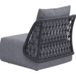 Gray Outdoor Accent Chair with Aluminum Frame and Olefin Cushions