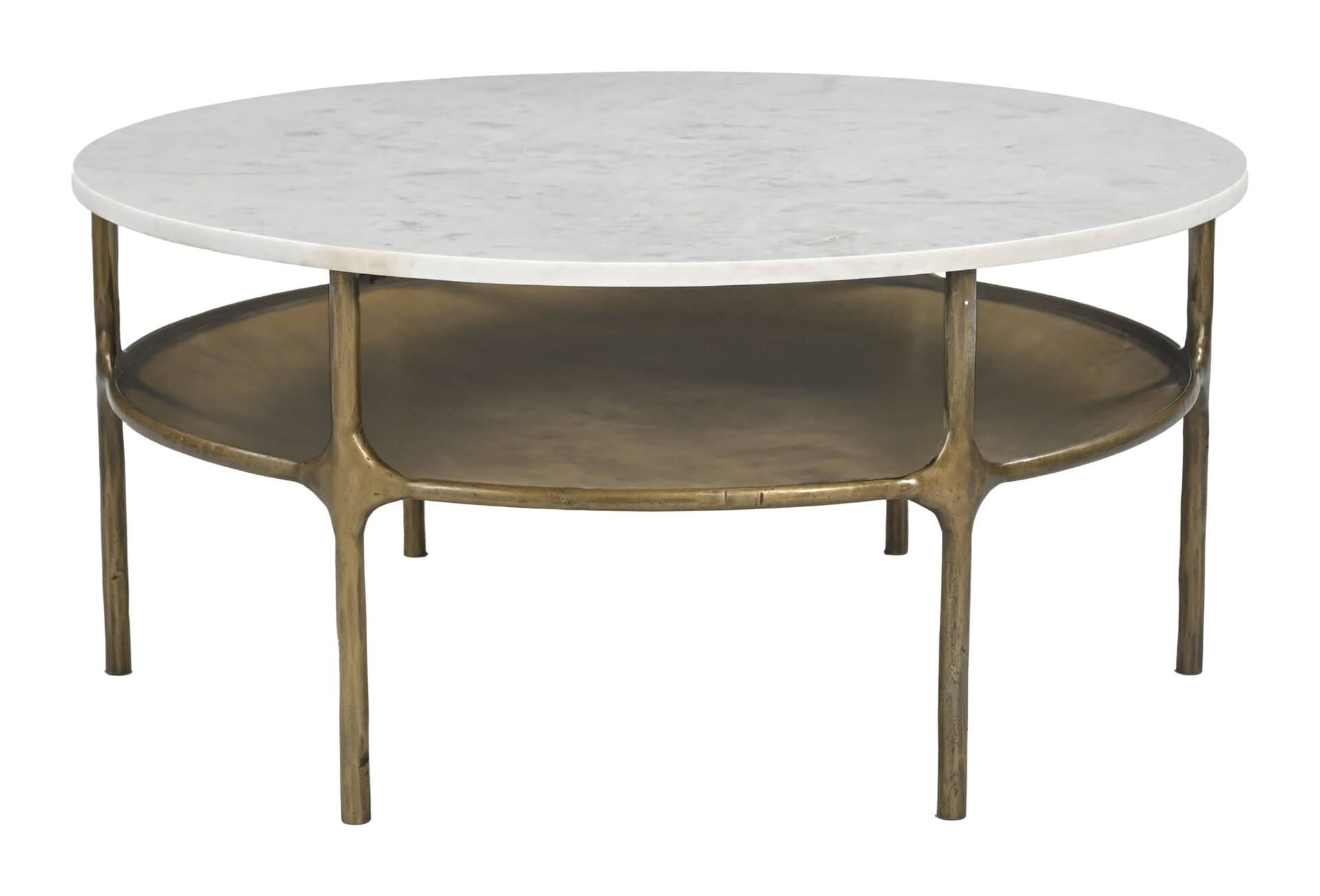 White and Brass Coffee Table with Marble Top and Iron Frame 1 White and Brass Coffee Table with Marble Top and Iron Frame