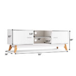 Mid-Century White Wooden TV Stand with Storage Cabinets and Shelves 12 Mid-Century White Wooden TV Stand with Storage Cabinets and Shelves