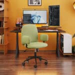 Olive Green Adjustable Office Chair with Polyester Cushions and Arms 11 Olive Green Adjustable Office Chair with Polyester Cushions and Arms