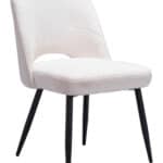 Ivory Shearling Style Dining Chairs with Steel Legs (Set of 2) 15 Ivory Shearling Style Dining Chairs with Steel Legs (Set of 2)