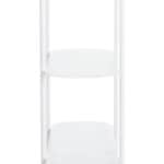 Modern White Console Table with Steel Frame and Oval Top