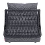 Gray Outdoor Accent Chair with Aluminum Frame and Olefin Cushions