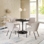 Stackable Mid-Century Modern Dining Chair with Tufted Upholstery (Set of 2) 12 Stackable Mid-Century Modern Dining Chair with Tufted Upholstery (Set of 2)
