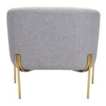 Modern Gray Lounge Chair with Gold Frame 12 Modern Gray Lounge Chair with Gold Frame