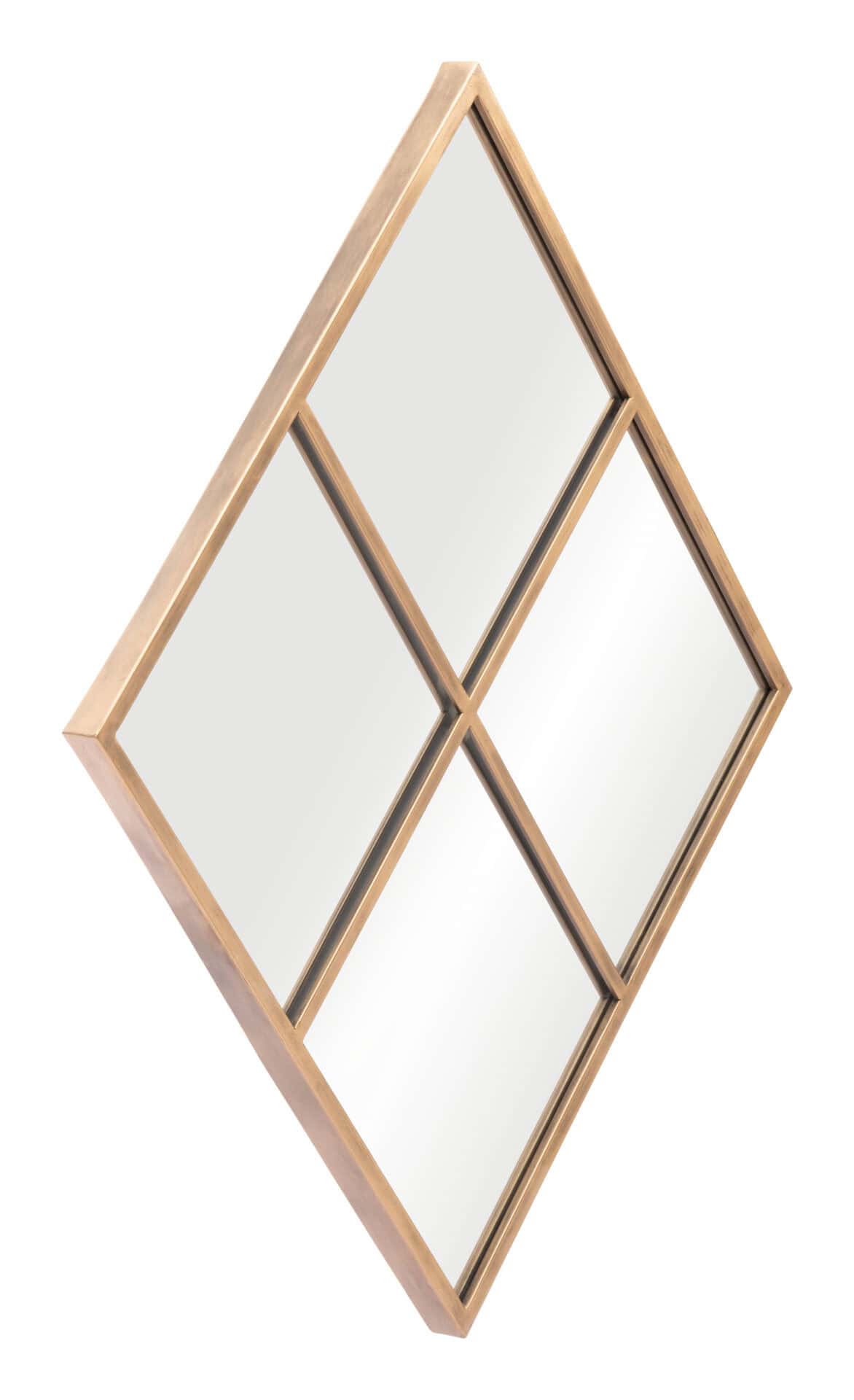 Geometric Gold Steel Frame Mirror – Modern Glam Design 4 Geometric Gold Steel Frame Mirror – Modern Glam Design - Image 4