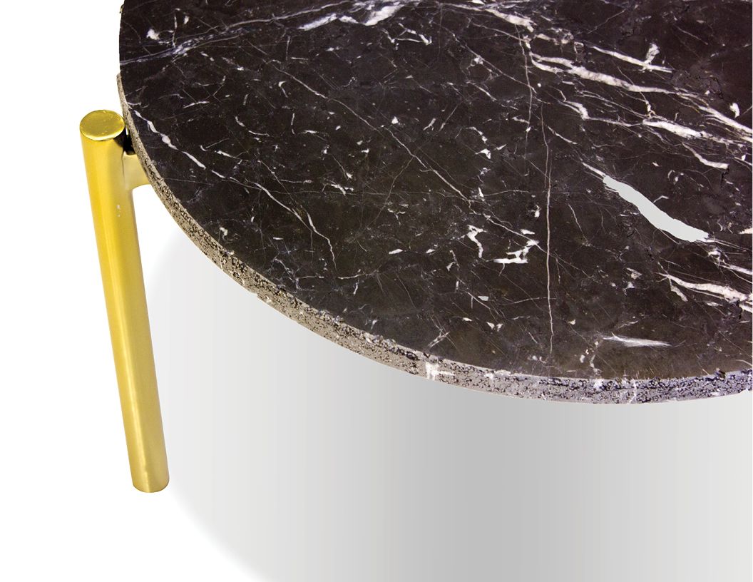 atlas23 small black rough edge marble coffee table