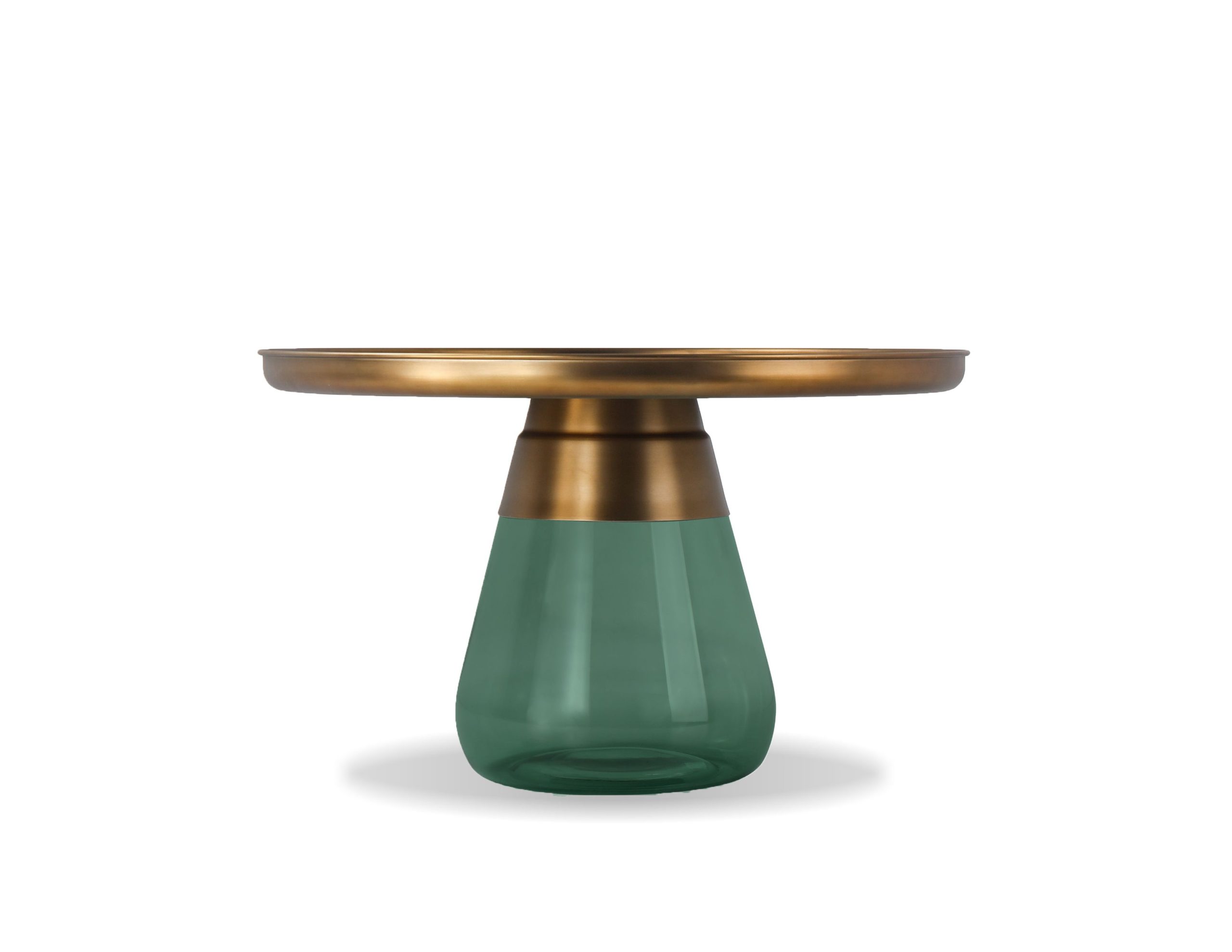 duverre coffee table brass aluminum green glass