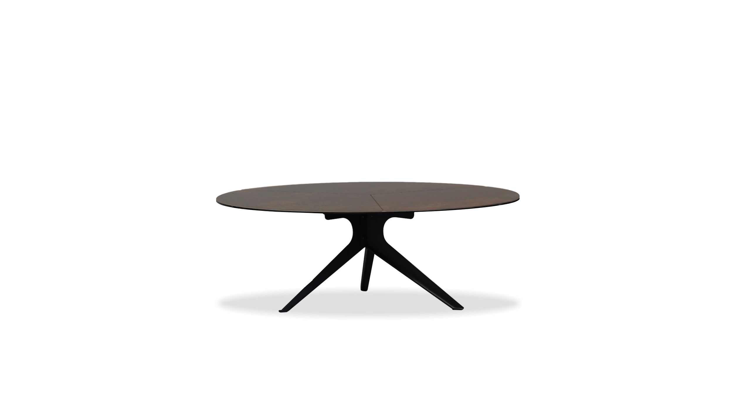 isola oxide brown italian ceramic low coffee table
