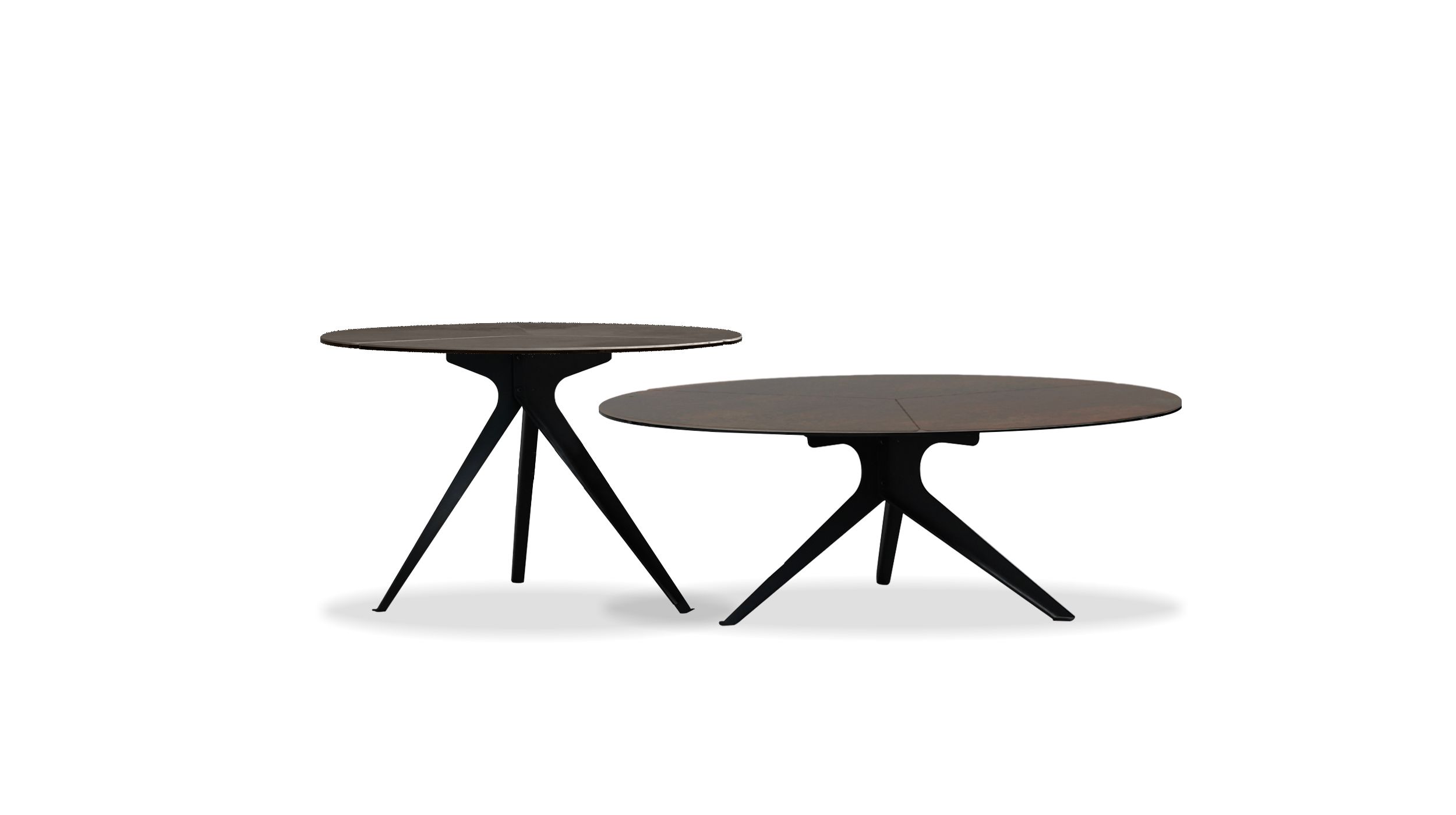isola oxide brown italian ceramic low coffee table