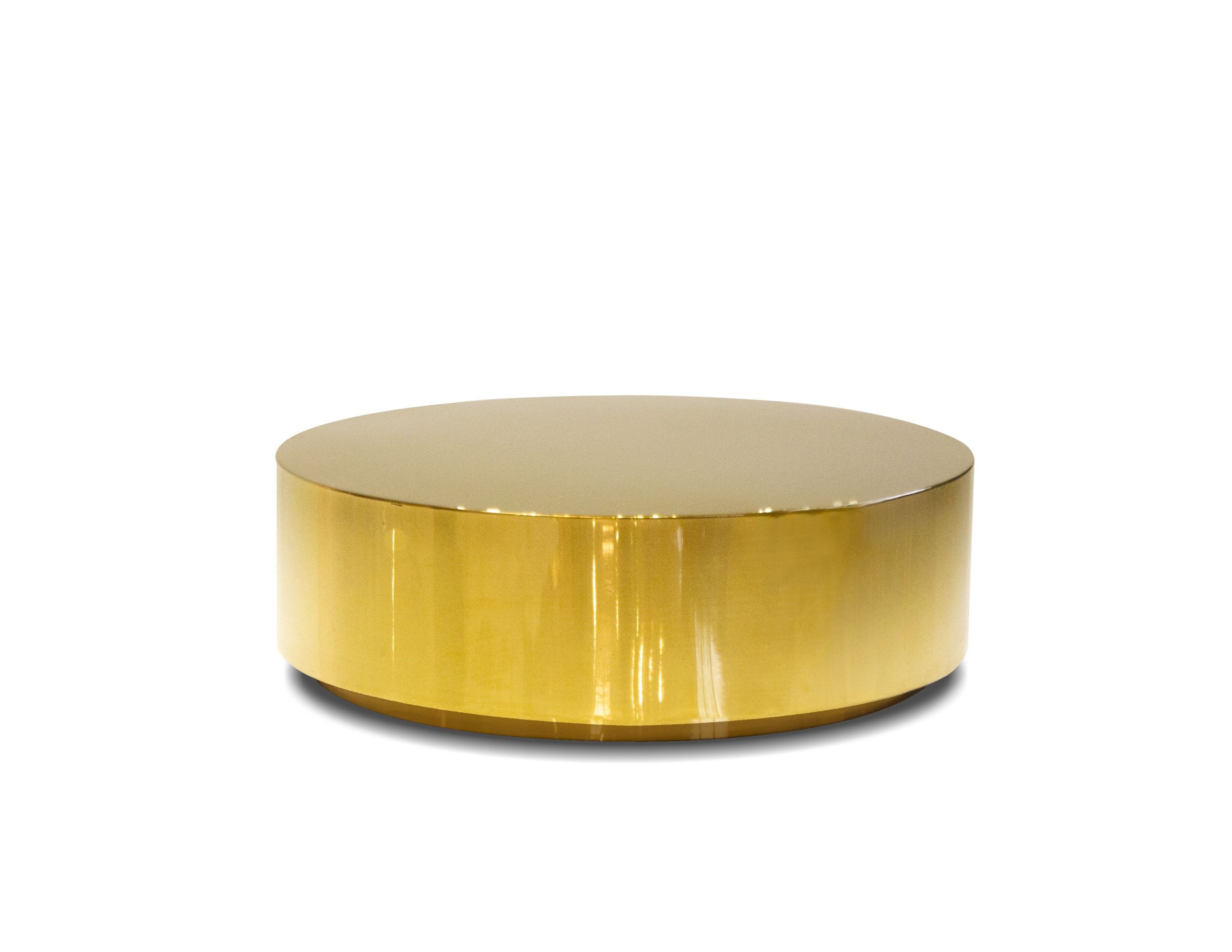 sphere gold polished stainless steel round coffee table
