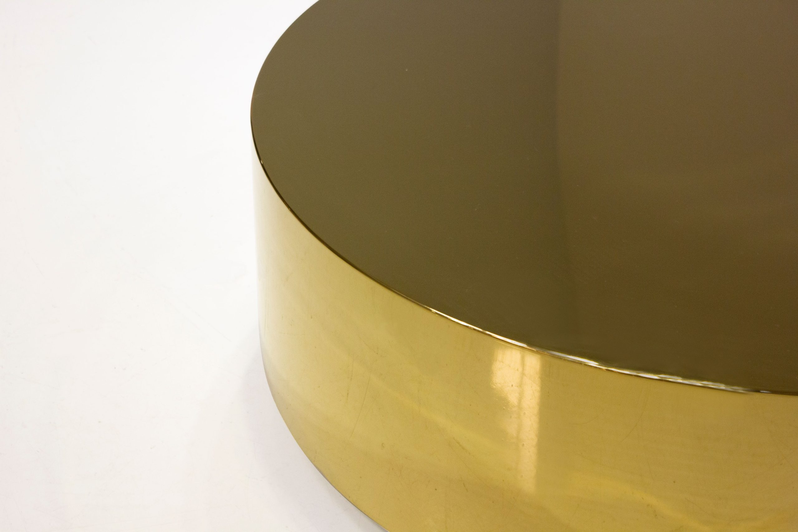 sphere gold polished stainless steel round coffee table