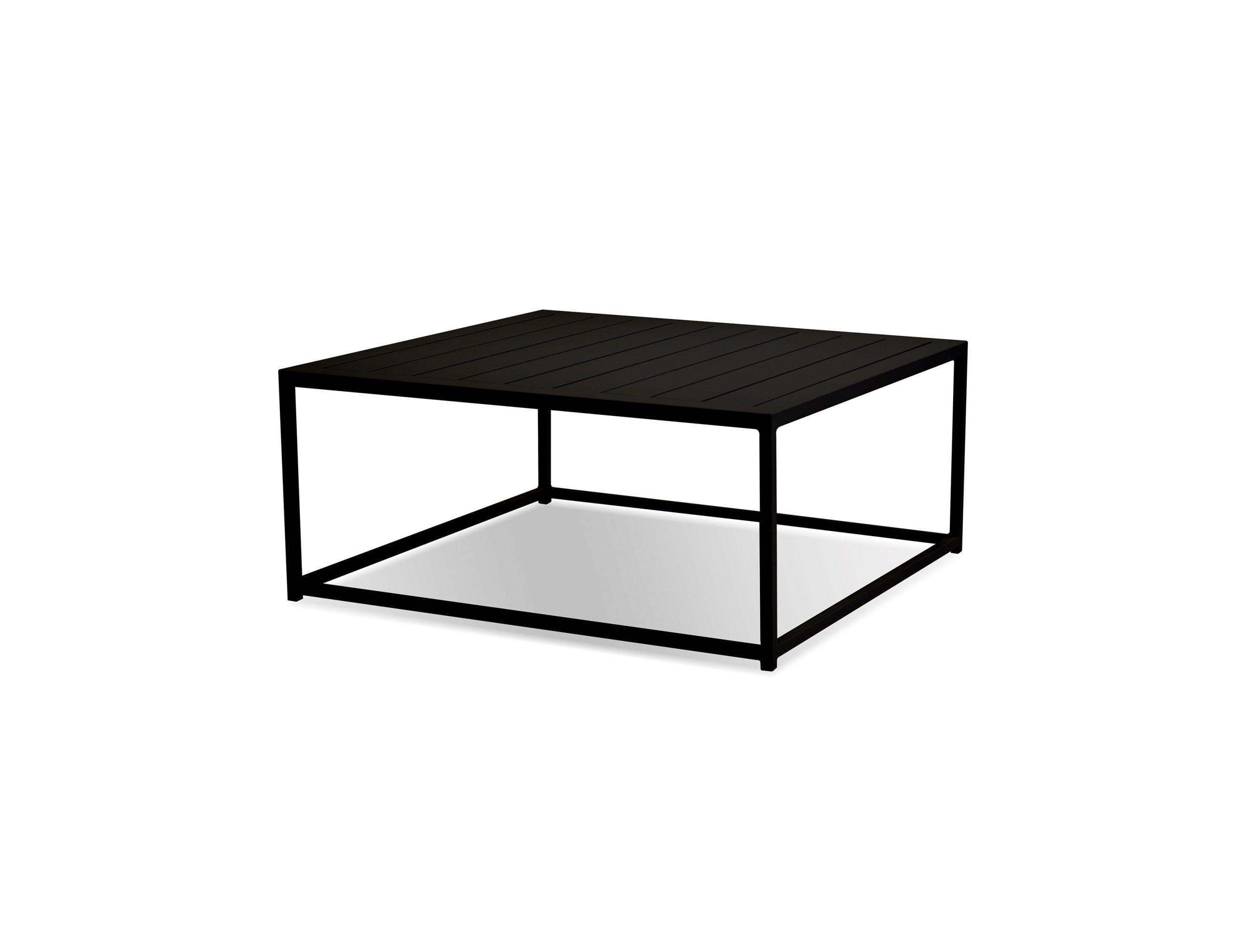 tofino black aluminum indoor outdoor 36-inch coffee table