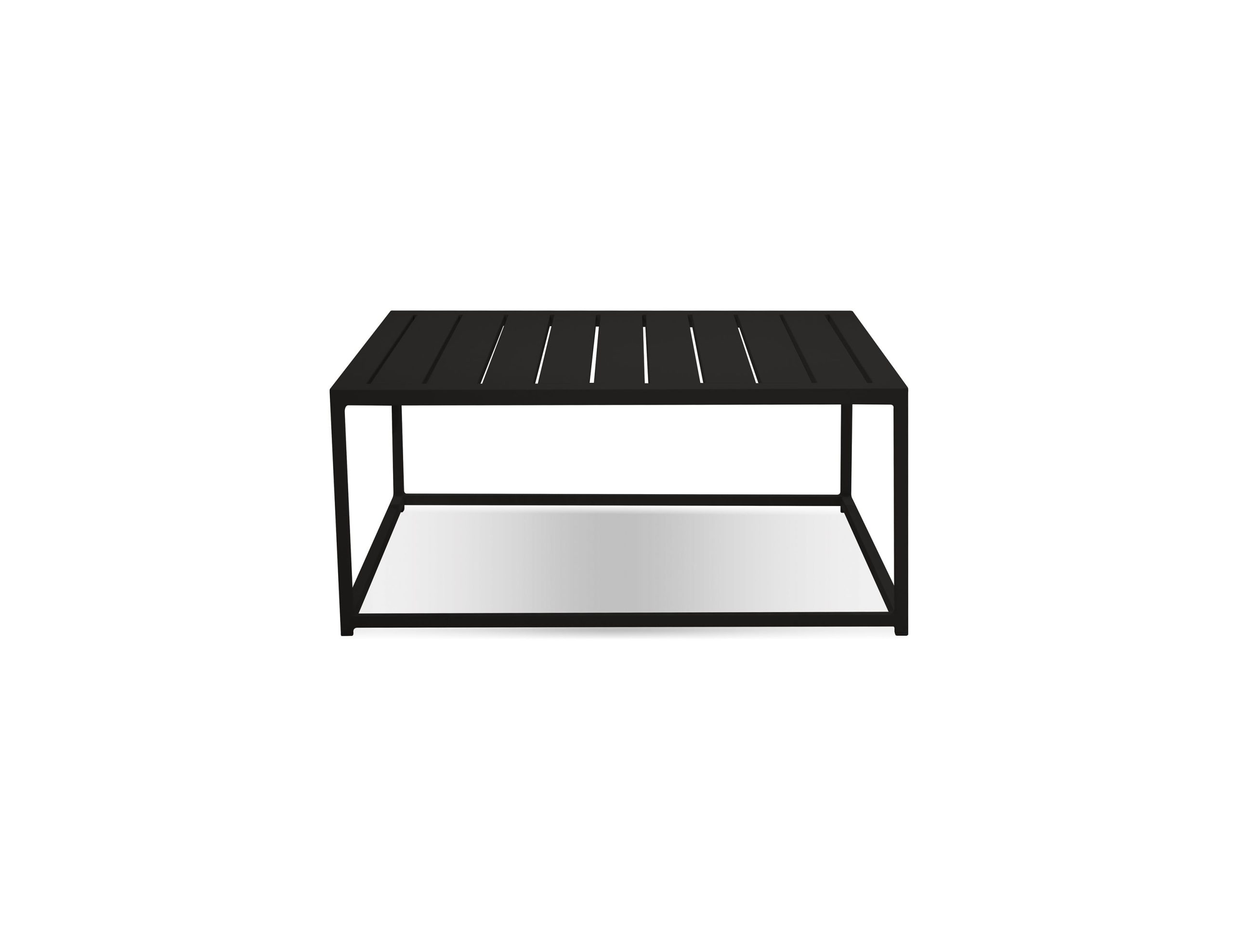tofino black aluminum indoor outdoor 36-inch coffee table
