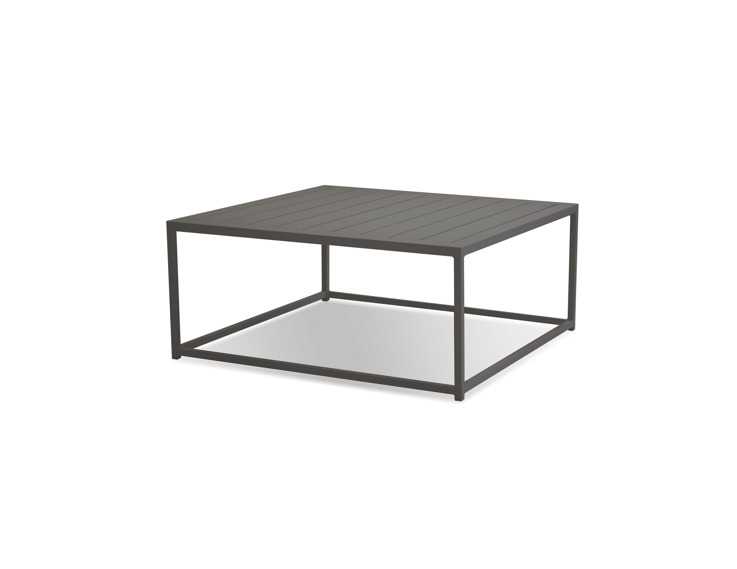 tofino coffee table grey aluminum indoor outdoor 36 inch