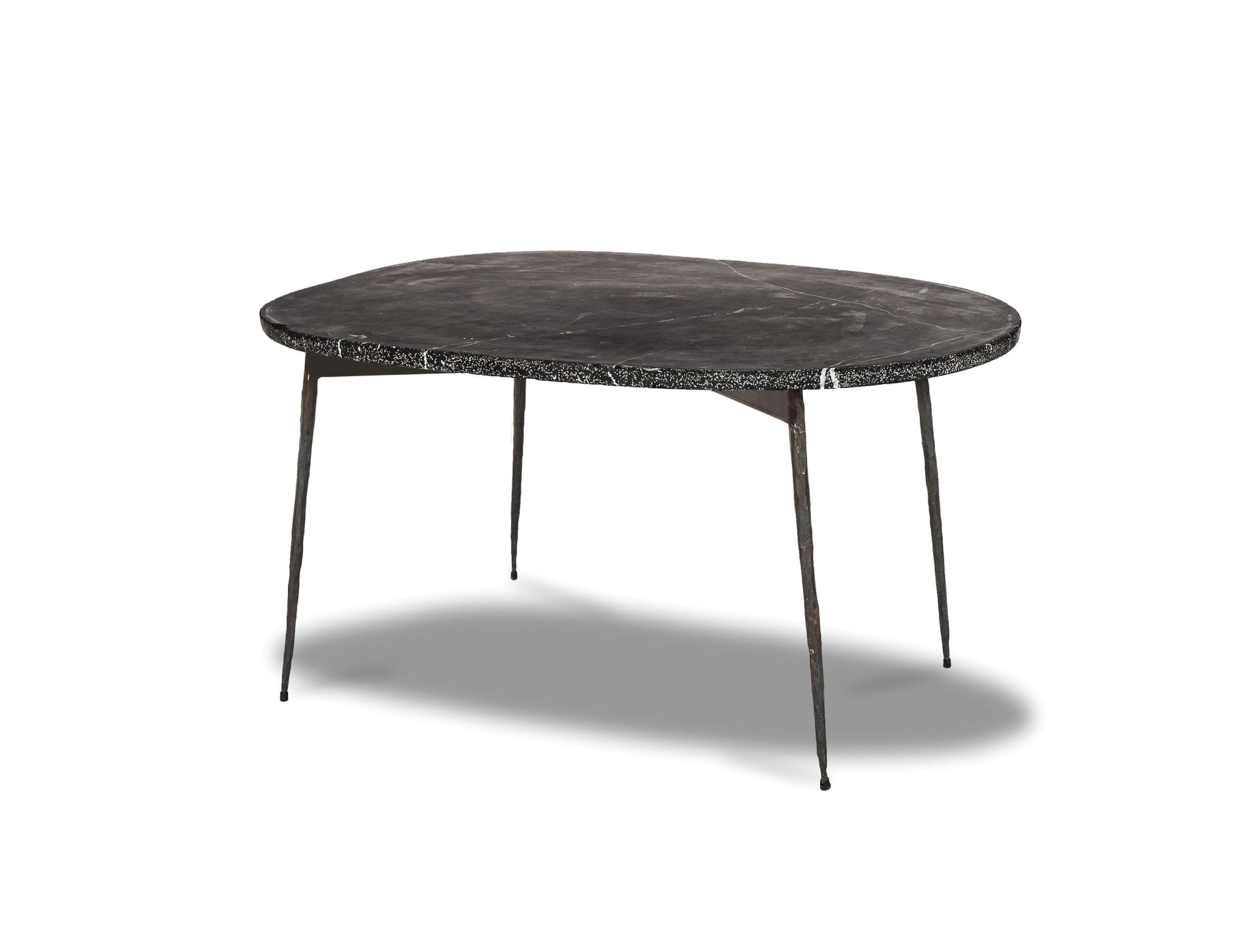 tuktuk black marquina marble coffee table with iron legs