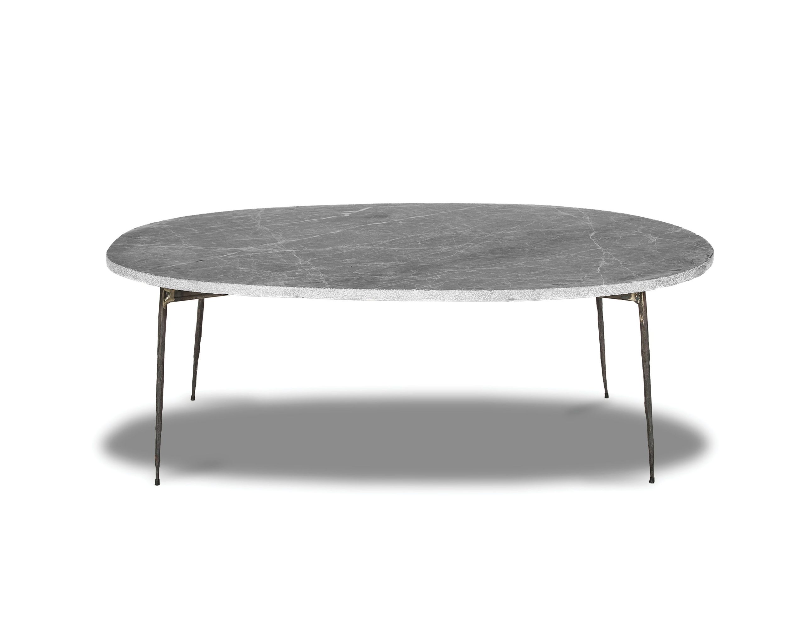 tuktuk large silver grey marble coffee table black iron legs