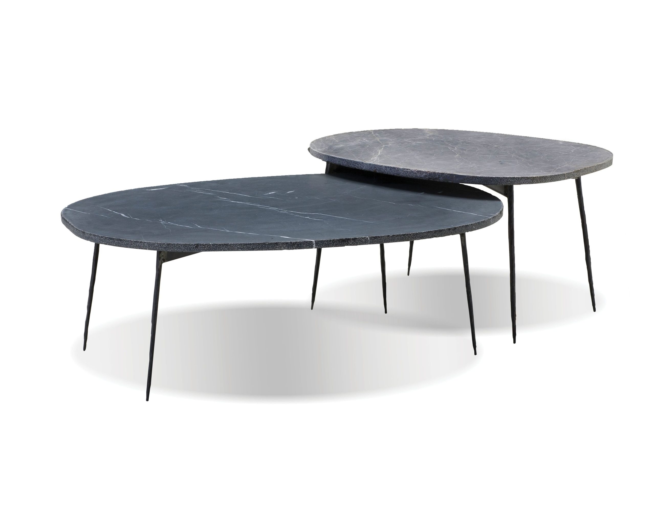 tuktuk large silver grey marble coffee table black iron legs