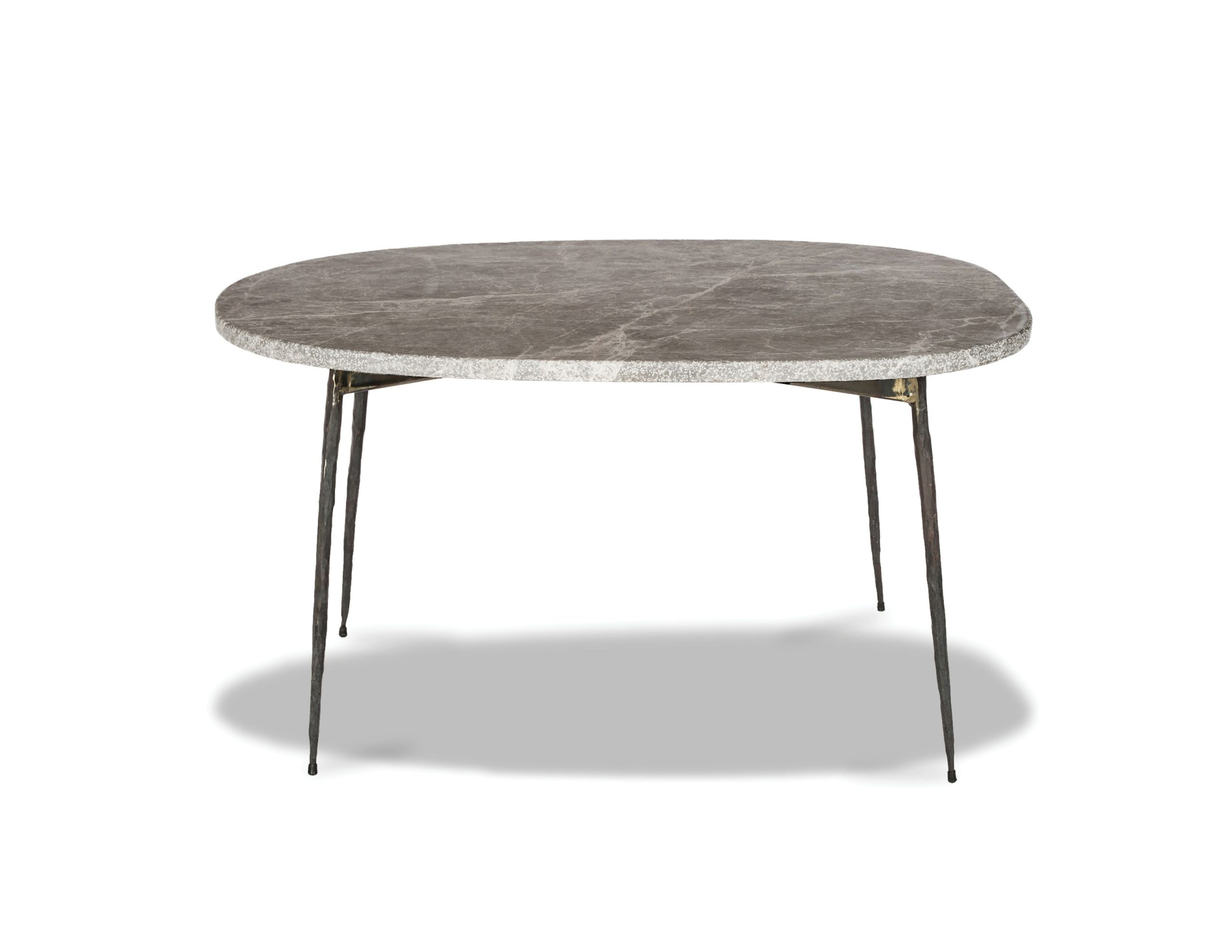 tuktuk small grey marble coffee table black hammered iron