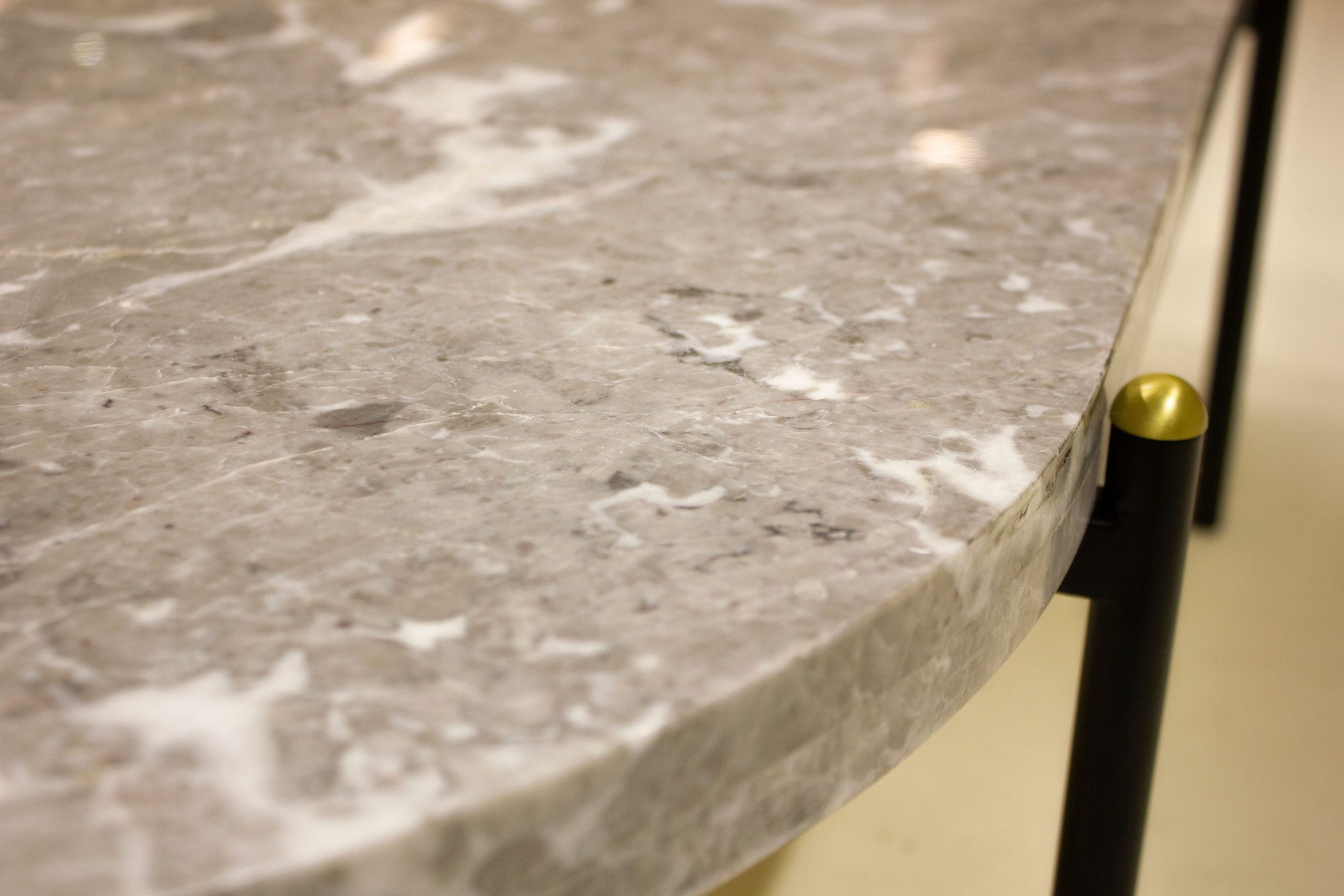 velodrome coffee table grey calacatta viola marble black frame