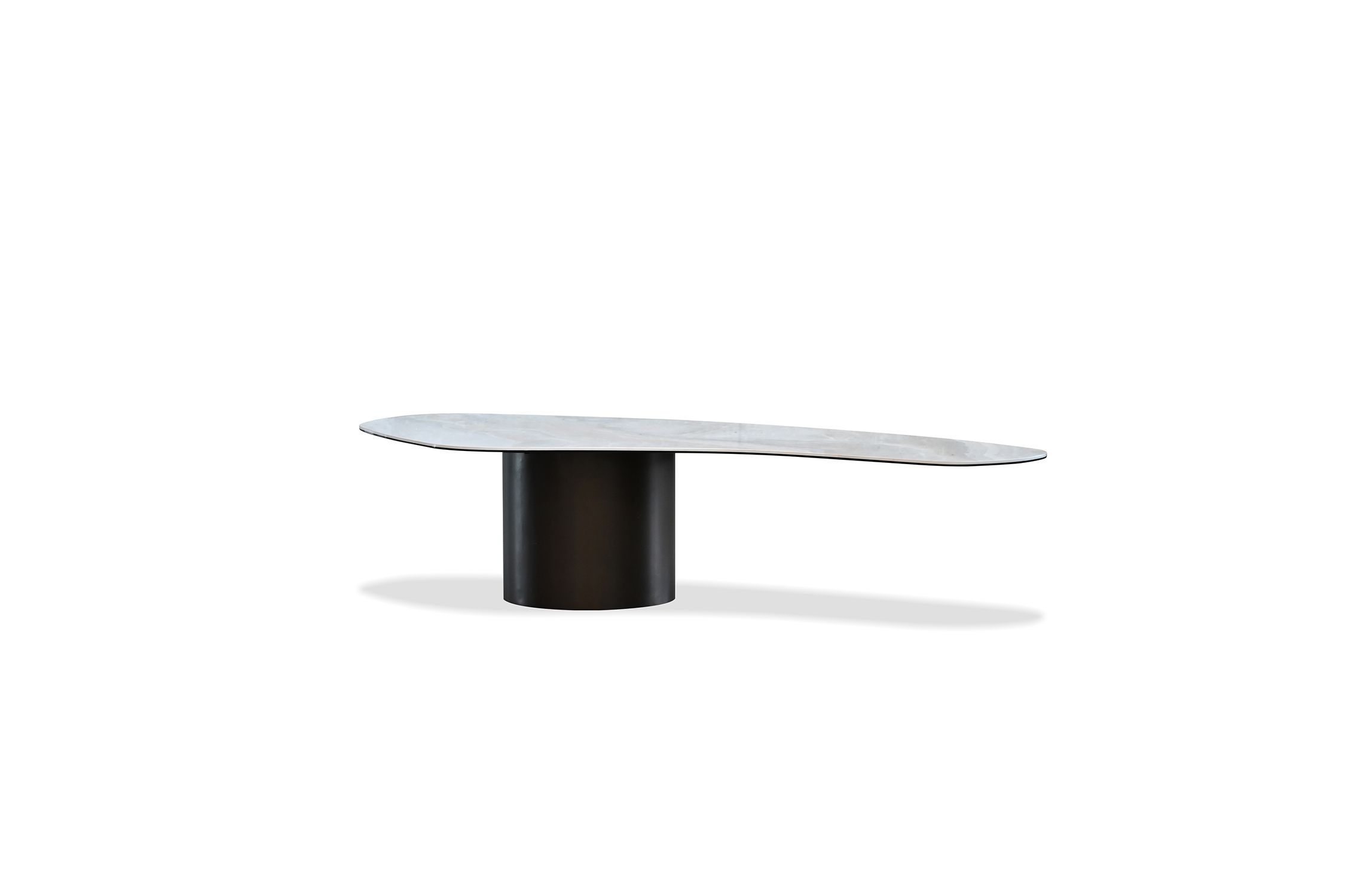 wedge large brown ceramic top coffee table