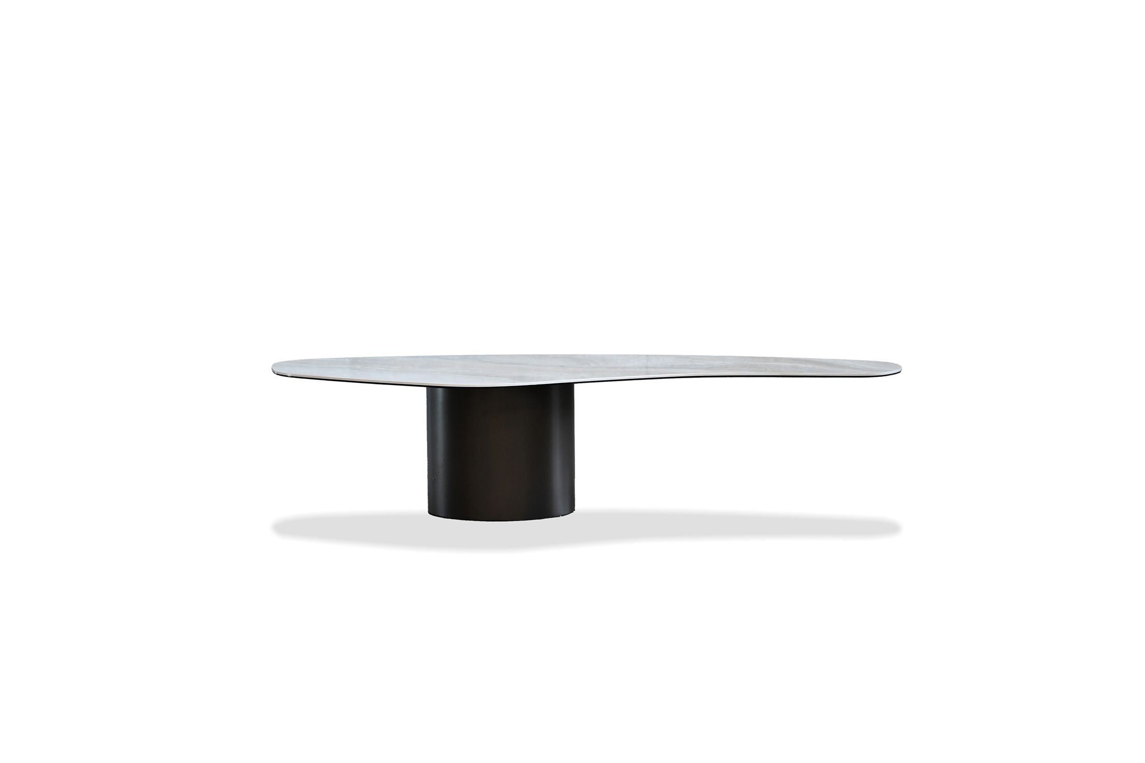 wedge large brown ceramic top coffee table