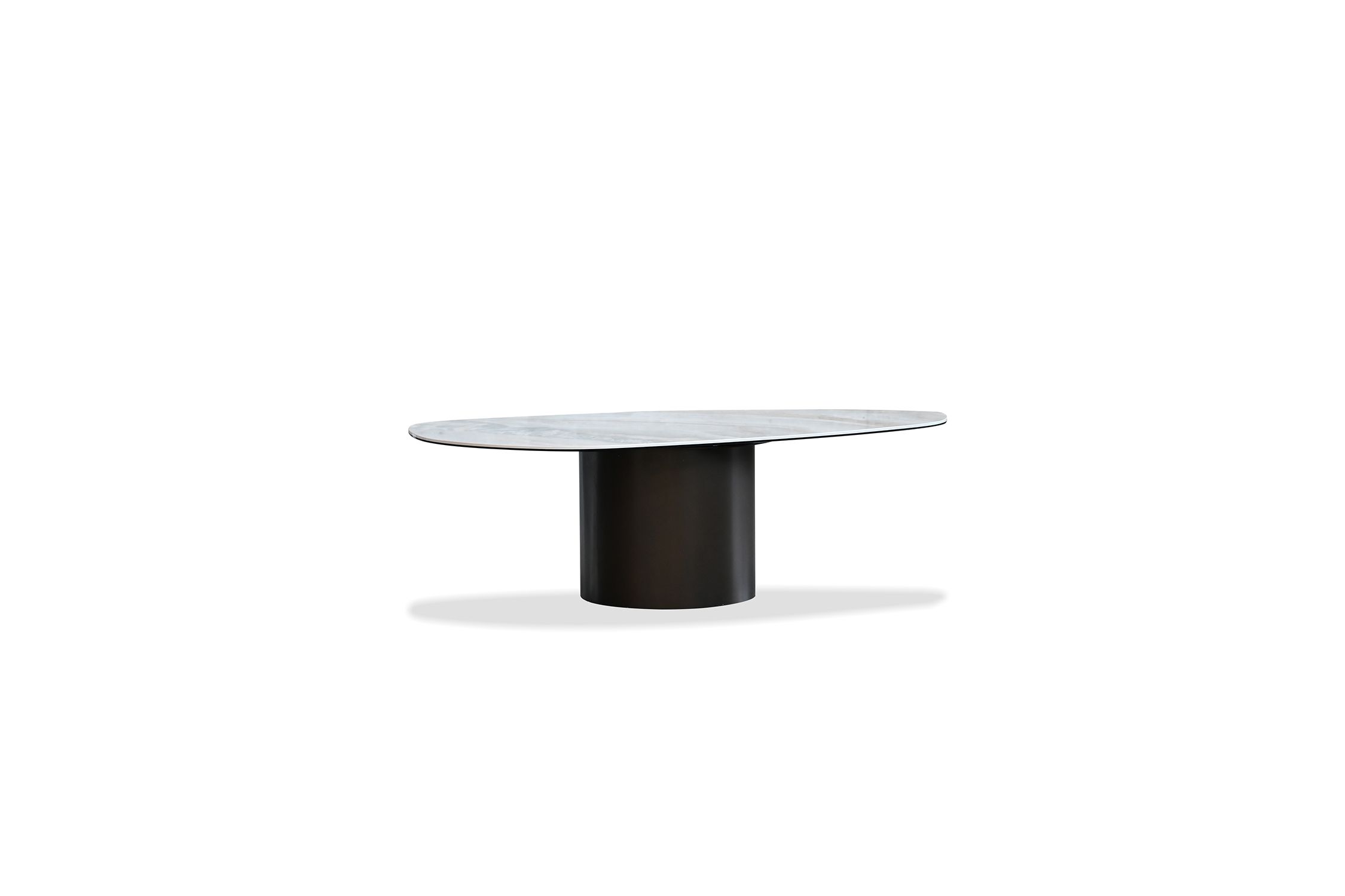 wedge small brown ceramic top coffee table