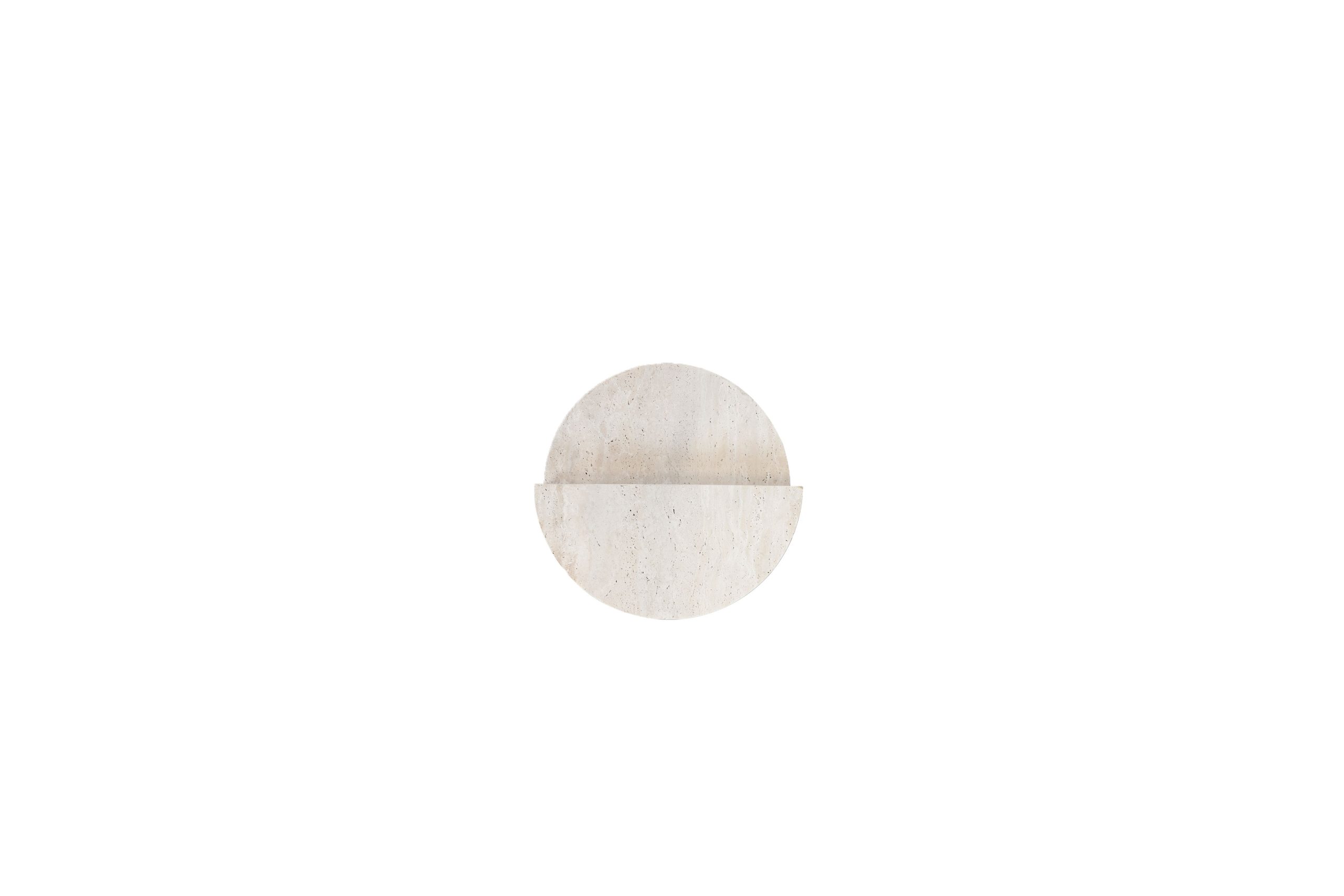 elio glued travertine marble end table
