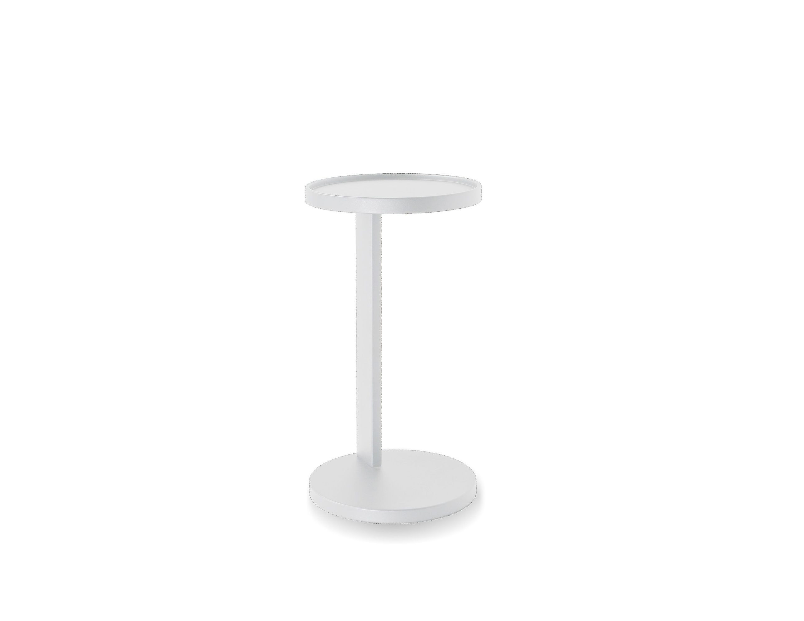 rookie matte white aluminum end table
