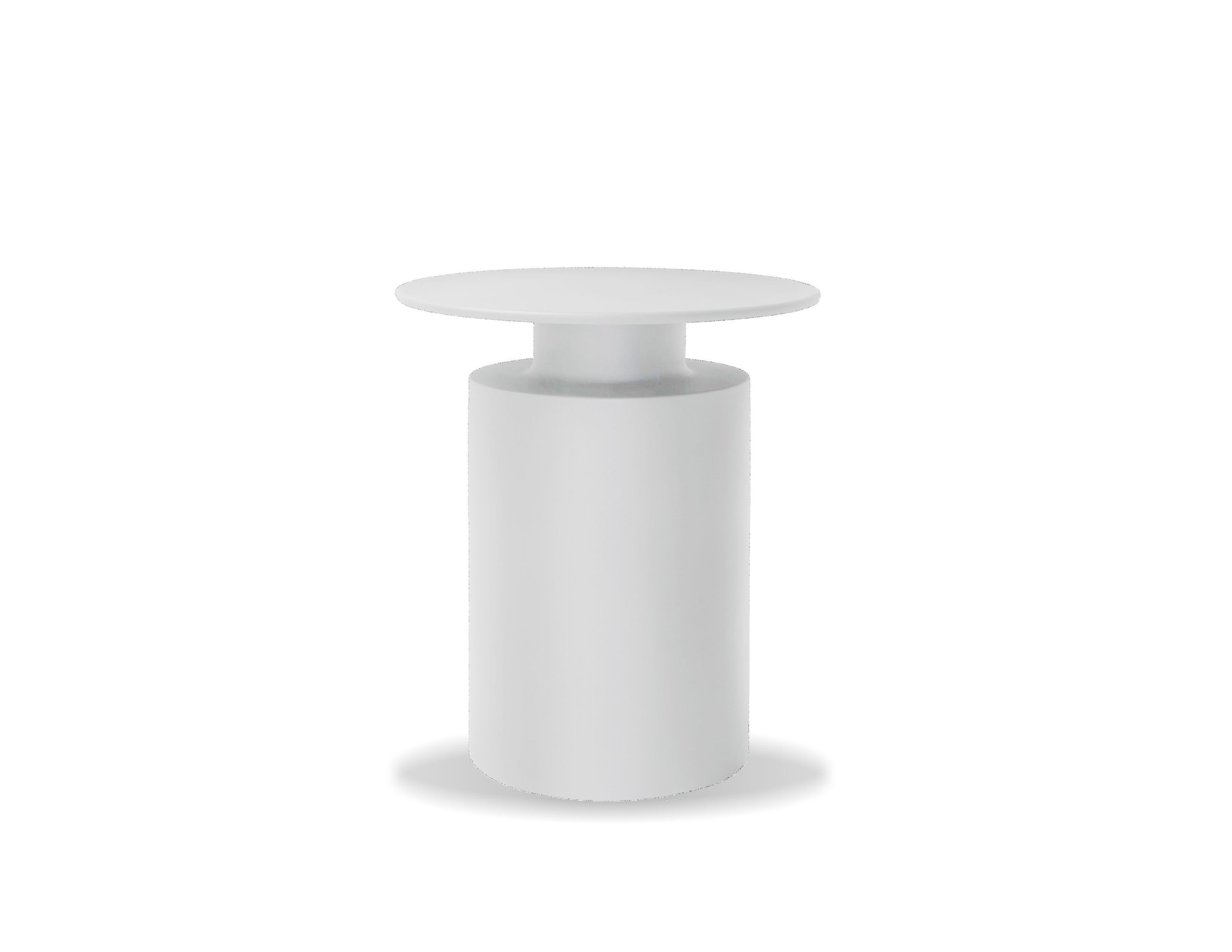 rook matte white aluminum end table powder coated steel