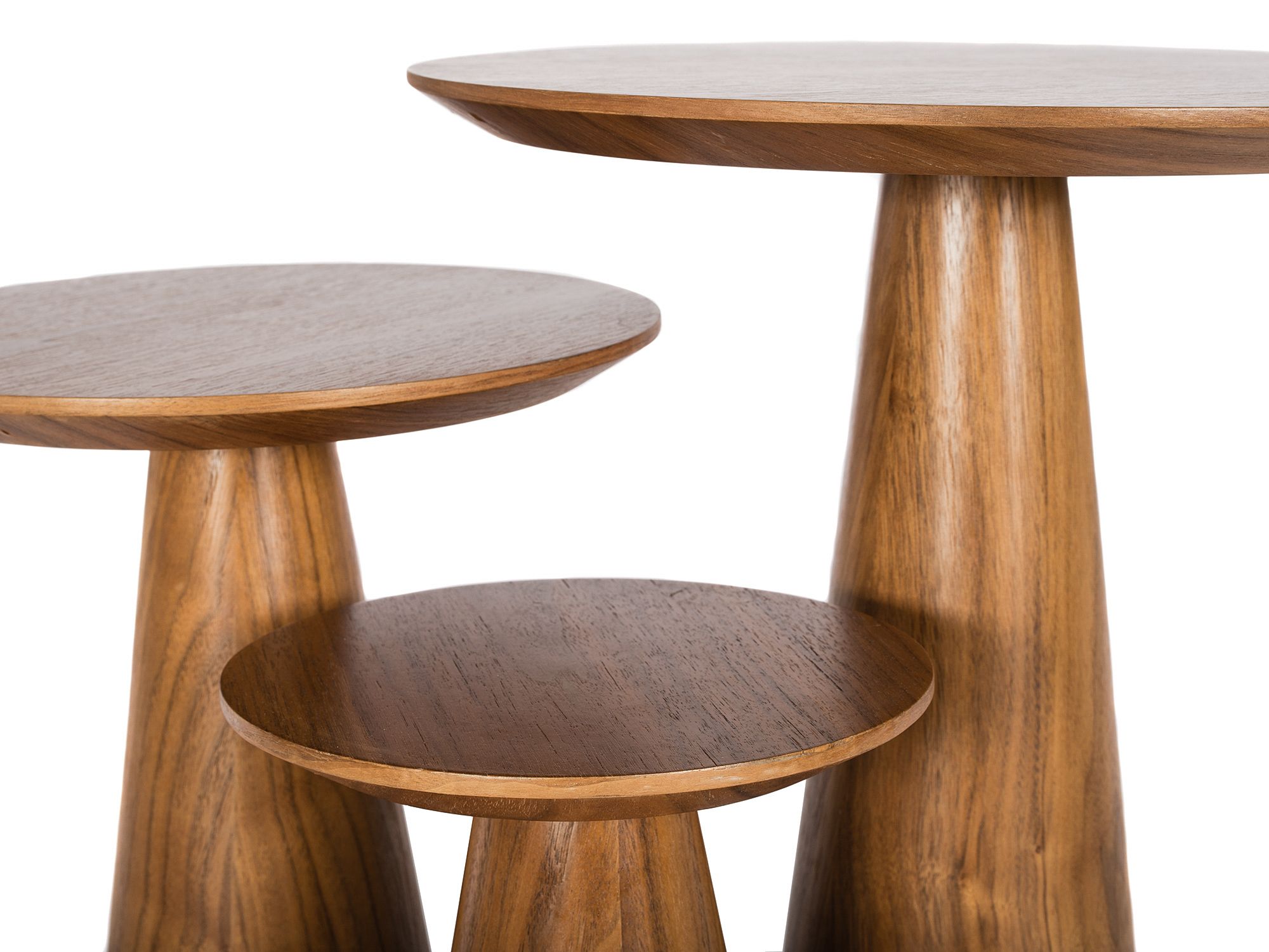 tower tall walnut veneer end table