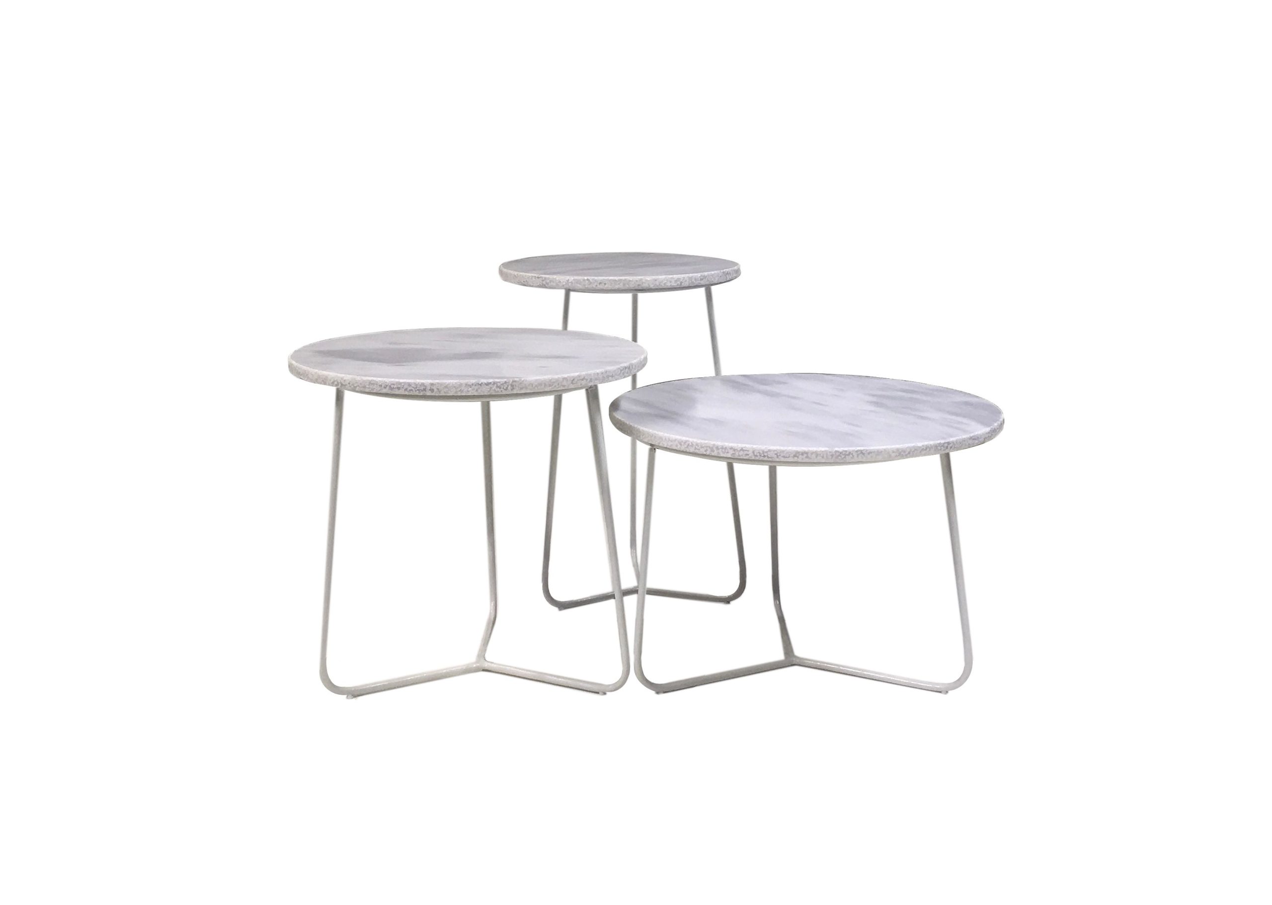 tripoli white marble medium end table white powder coated base