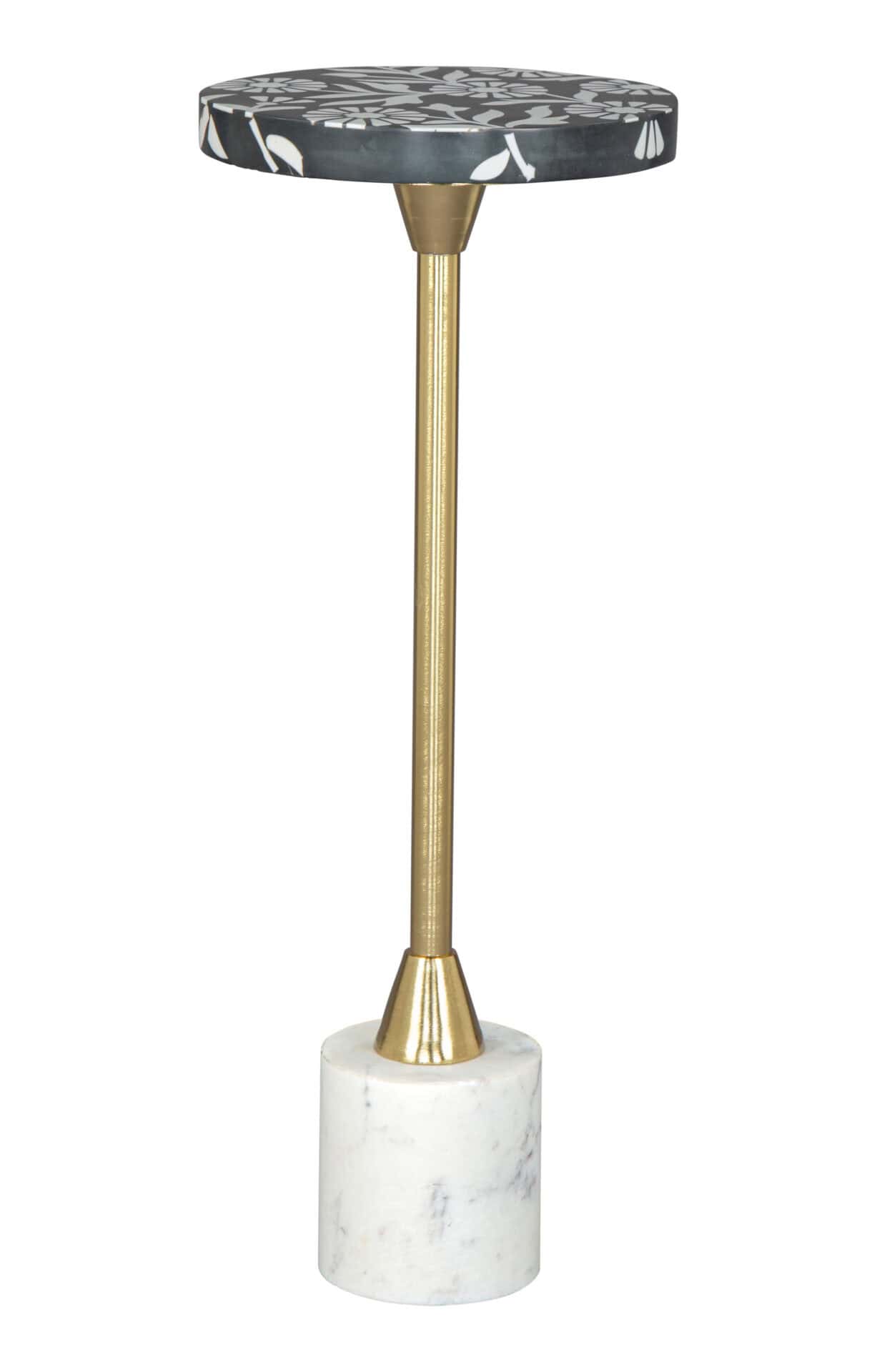 Modern Glam Side Table with Resin Top and Marble Base 4 Modern Glam Side Table with Resin Top and Marble Base - Image 4