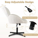 Cross-Legged Swivel Chair with Adjustable Height and Rocking Function 13 Cross-Legged Swivel Chair with Adjustable Height and Rocking Function