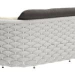 Gray Outdoor Loveseat with Aluminum Frame and Olefin Fabric