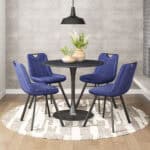 Round Pedestal Dining Table for Kitchen, Living Room, or Bar 6 Round Pedestal Dining Table for Kitchen, Living Room, or Bar