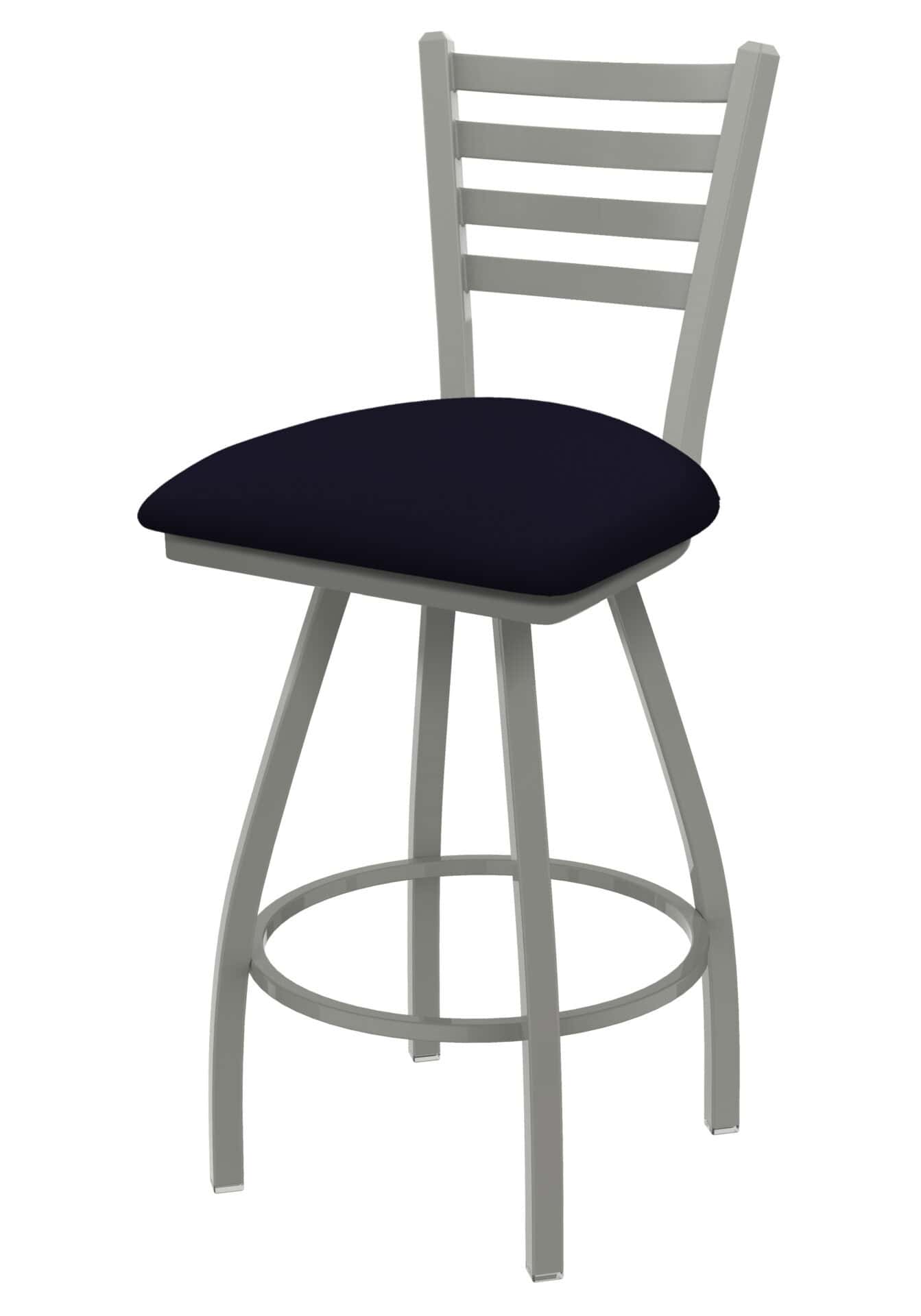 Jackie 36-Inch Extra-Tall Bar Stool with Anodized Nickel Finish and Canter Twilight Seat 1 Jackie 36-Inch Extra-Tall Bar Stool with Anodized Nickel Finish and Canter Twilight Seat