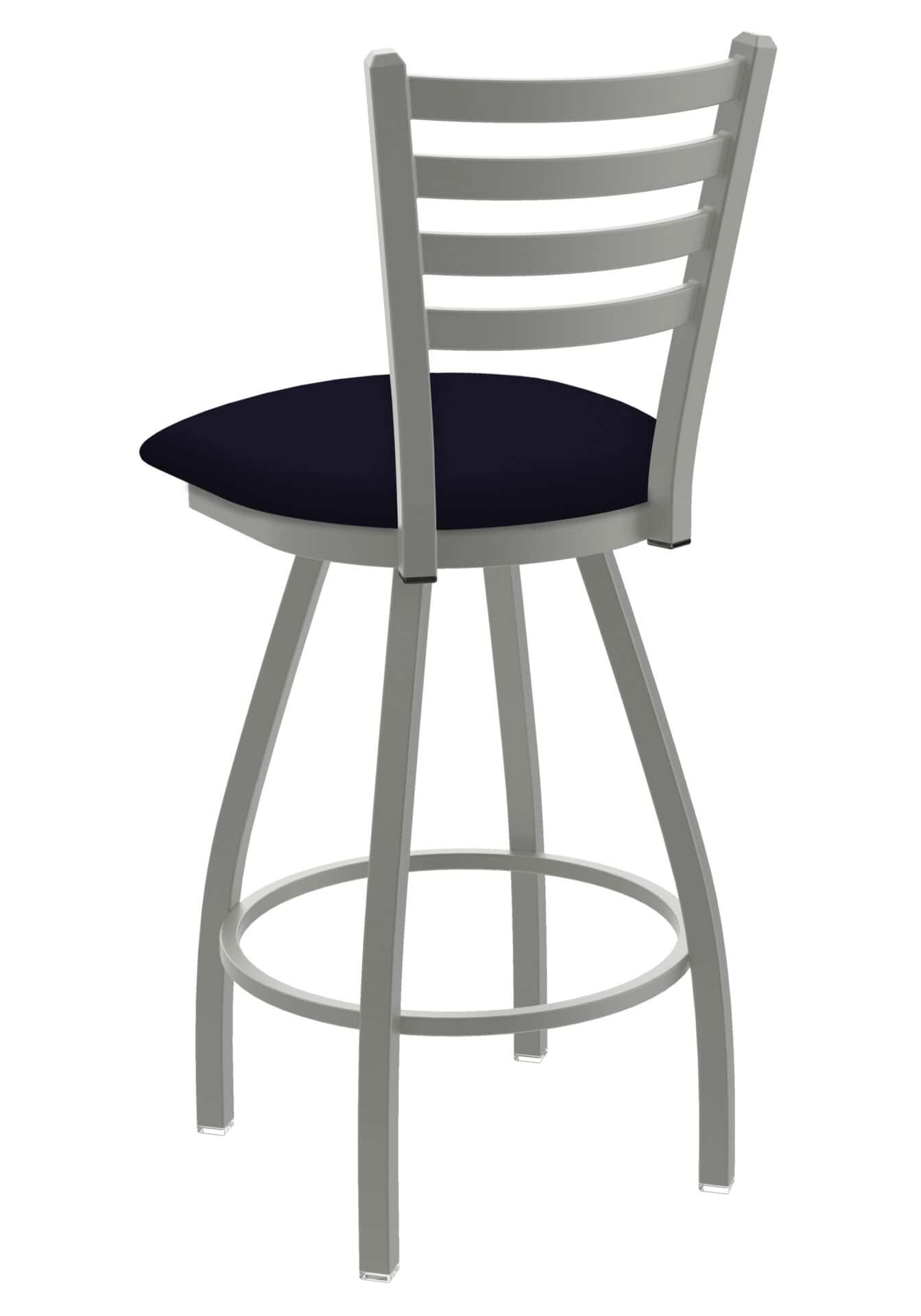 Jackie 36-Inch Extra-Tall Bar Stool with Anodized Nickel Finish and Canter Twilight Seat 2 Jackie 36-Inch Extra-Tall Bar Stool with Anodized Nickel Finish and Canter Twilight Seat - Image 2