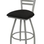 Jackie 36-Inch Extra-Tall Bar Stool with Anodized Nickel Finish and Canter Espresso Seat