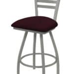 Jackie 36-Inch Extra-Tall Bar Stool with Anodized Nickel Finish and Canter Bordeaux Seat