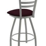 Jackie 36-Inch Extra-Tall Bar Stool with Anodized Nickel Finish and Canter Bordeaux Seat