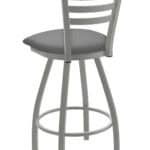 Jackie 36-Inch Extra-Tall Bar Stool with Anodized Nickel Finish and Canter Folkstone Grey Seat 7 Jackie 36-Inch Extra-Tall Bar Stool with Anodized Nickel Finish and Canter Folkstone Grey Seat