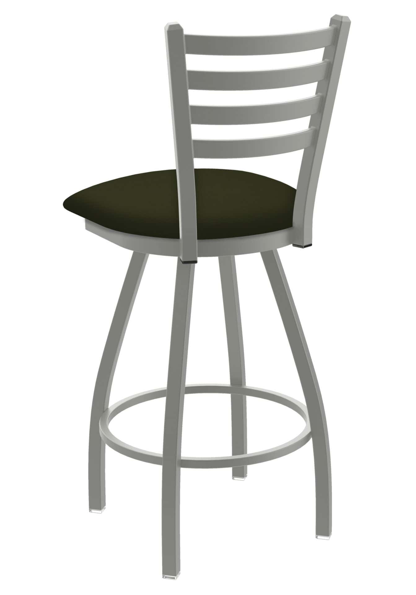 Jackie 36-Inch Extra-Tall Bar Stool with Anodized Nickel Finish and Canter Pine Seat 2 Jackie 36-Inch Extra-Tall Bar Stool with Anodized Nickel Finish and Canter Pine Seat - Image 2